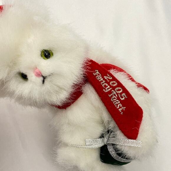 Fancy Feast Kitty Cat Promotional Ornament 2005 Plush Soft Fluffy Present Hang - Picture 9 of 10